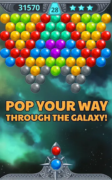 Bubble Shooter Space [MOD: безлимитные жизни и усилители] Screenshot 3