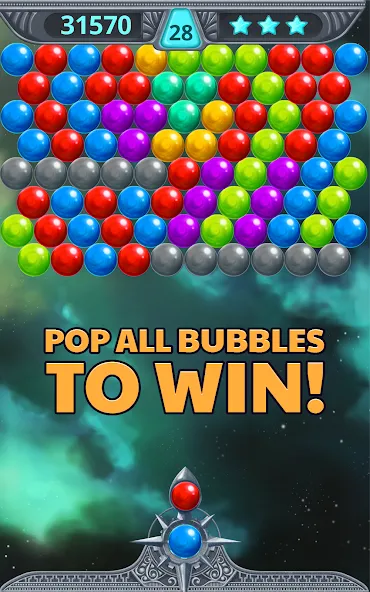 Bubble Shooter Space [MOD: безлимитные жизни и усилители] Screenshot 4