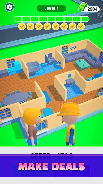 Home Builder 3D ! [MOD: безлимитные деньги и всё открыто] Screenshot 3