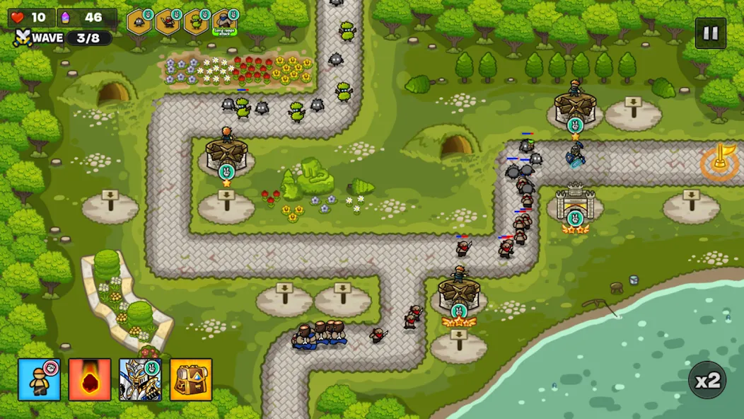 Gold tower defence M [MOD: безлимитные деньги и усиленная защита] Screenshot 4