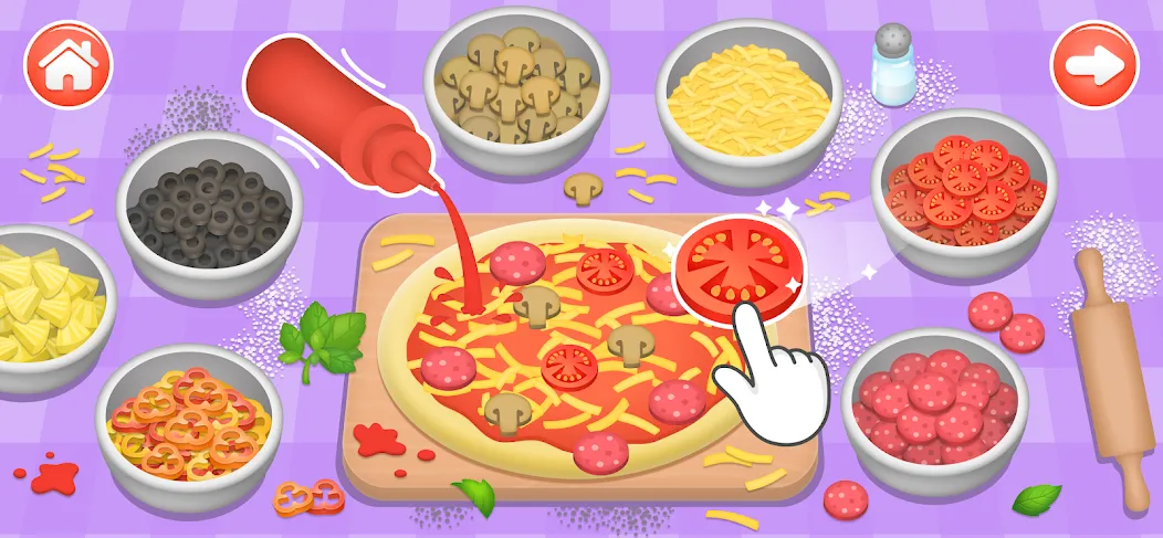 Kids Cooking Games 2+ Year Old [MOD: все рецепты разблокированы] Screenshot 1