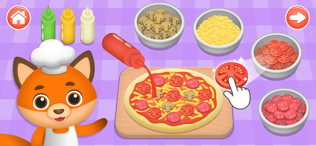 Kids Cooking Games 2+ Year Old [MOD: все рецепты разблокированы] Screenshot 2