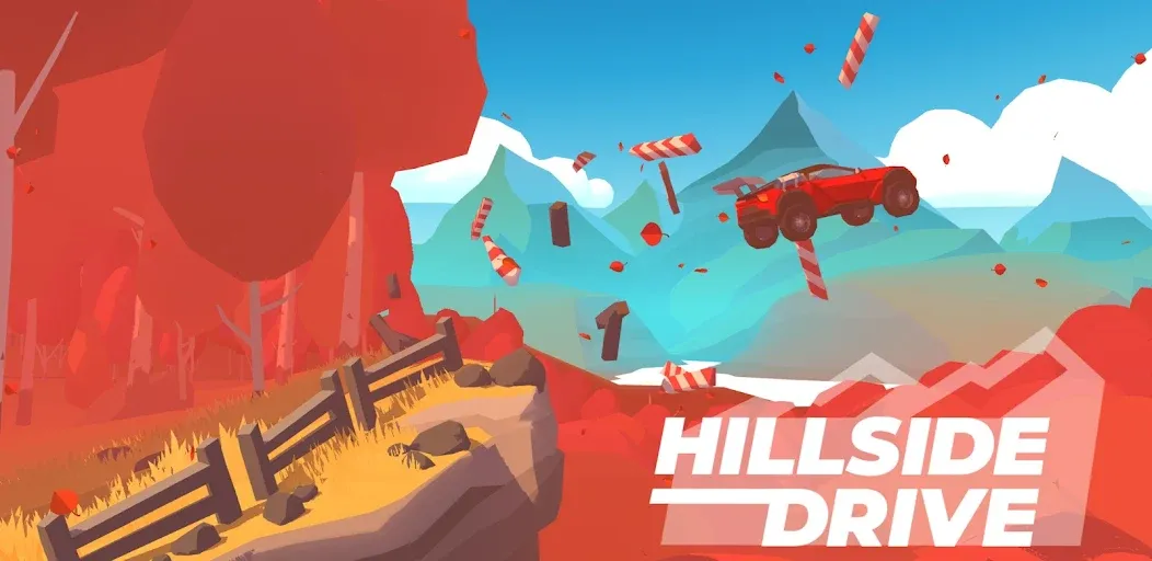 Hillside Drive: car racing [MOD: безлимитные деньги и топливо] Screenshot 1