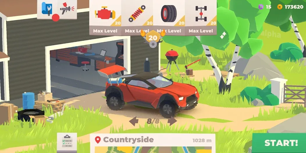 Hillside Drive: car racing [MOD: безлимитные деньги и топливо] Screenshot 5