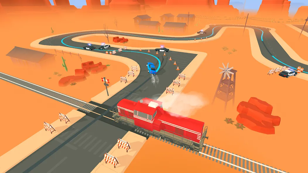 Line Race: Police Pursuit [MOD: безлимитные деньги и все машины открыты] Screenshot 1