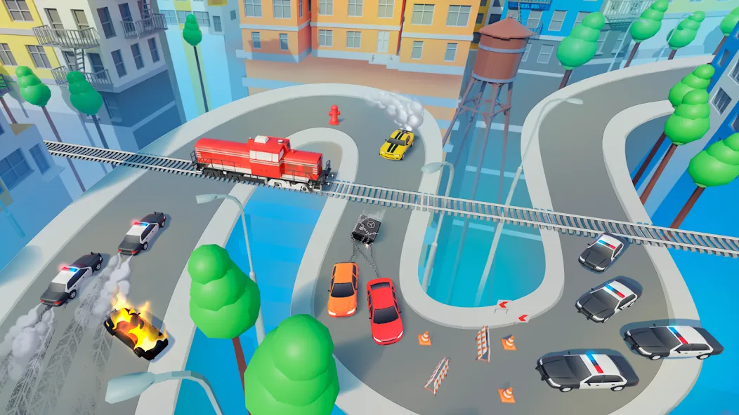 Line Race: Police Pursuit [MOD: безлимитные деньги и все машины открыты] Screenshot 2