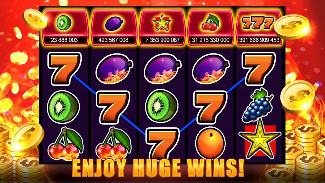 Slots 777 - Slot Machine Games [MOD: безлимитные монеты и джекпоты] Screenshot 2