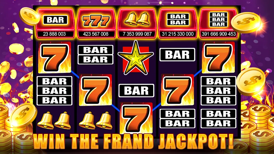 Slots 777 - Slot Machine Games [MOD: безлимитные монеты и джекпоты] Screenshot 3