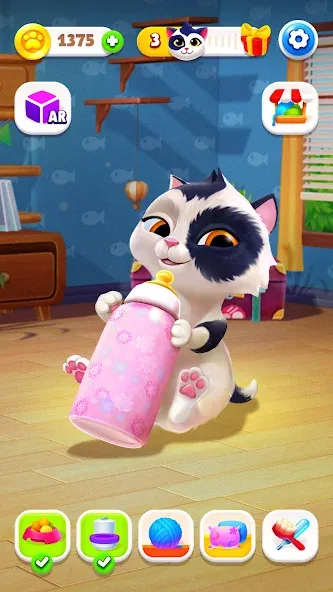 My Cat - Virtual pet simulator [MOD: безлимитные монеты и алмазы] Screenshot 2