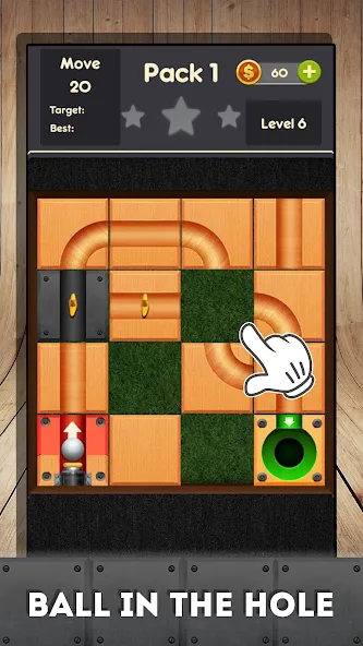 Rolling ball - slide puzzle [MOD: без рекламы и все уровни открыты] Screenshot 3