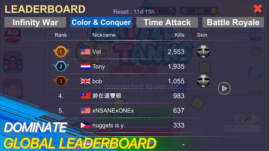tank io games - piupiu.io [MOD: много денег и усиленный танк] Screenshot 3