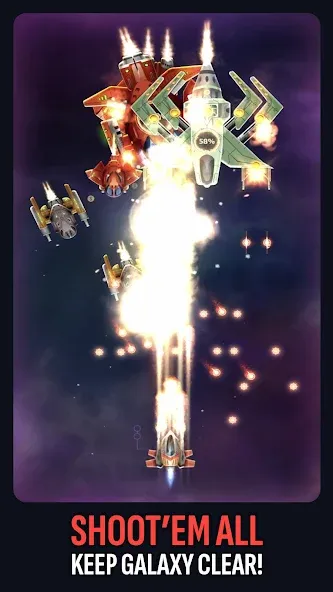 Galaxy Keeper: Space Shooter [MOD: много денег и всё открыто] Screenshot 2