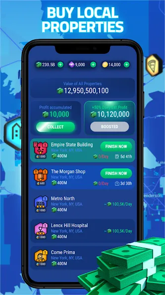 Landlord Go - Real Estate Game [MOD: безлимитные деньги и недвижимость] Screenshot 4