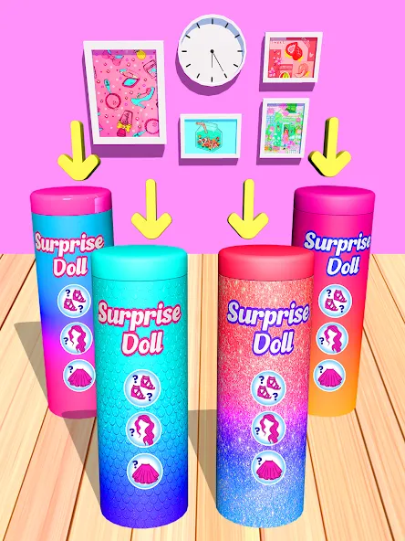 Color Reveal Suprise Doll Game [MOD: безлимитные монеты и все куклы] Screenshot 1