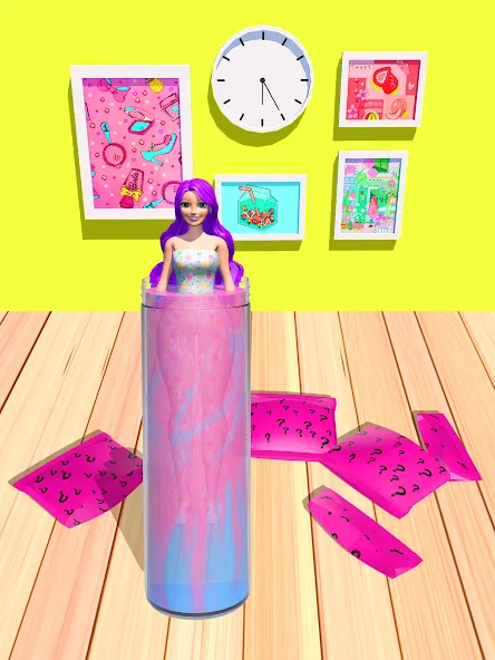Color Reveal Suprise Doll Game [MOD: безлимитные монеты и все куклы] Screenshot 2