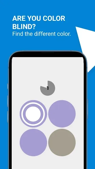 Color Blind Test Game [MOD: улучшенная проверка цветов без ограничений] Screenshot 1