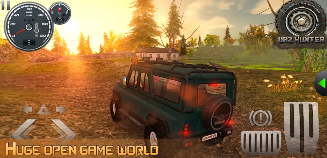 Russian Car Driver Uaz Hunter [MOD: безлимитные деньги и топливо] Screenshot 2