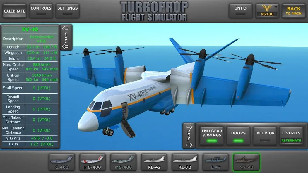 Turboprop Flight Simulator [MOD: безлимитные деньги и все самолёты] Screenshot 1