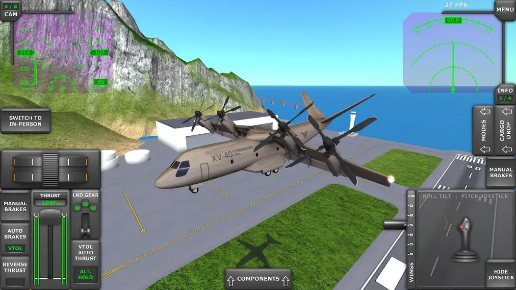Turboprop Flight Simulator [MOD: безлимитные деньги и все самолёты] Screenshot 4