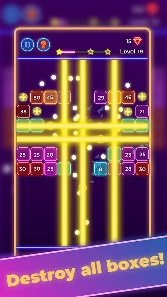 Brick Breaker - Neon Bricks [MOD: без рекламы и много жизней] Screenshot 3