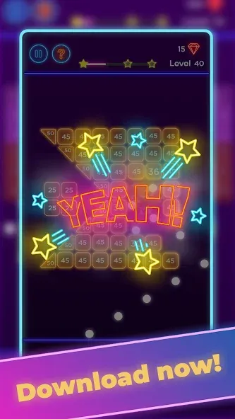 Brick Breaker - Neon Bricks [MOD: без рекламы и много жизней] Screenshot 5