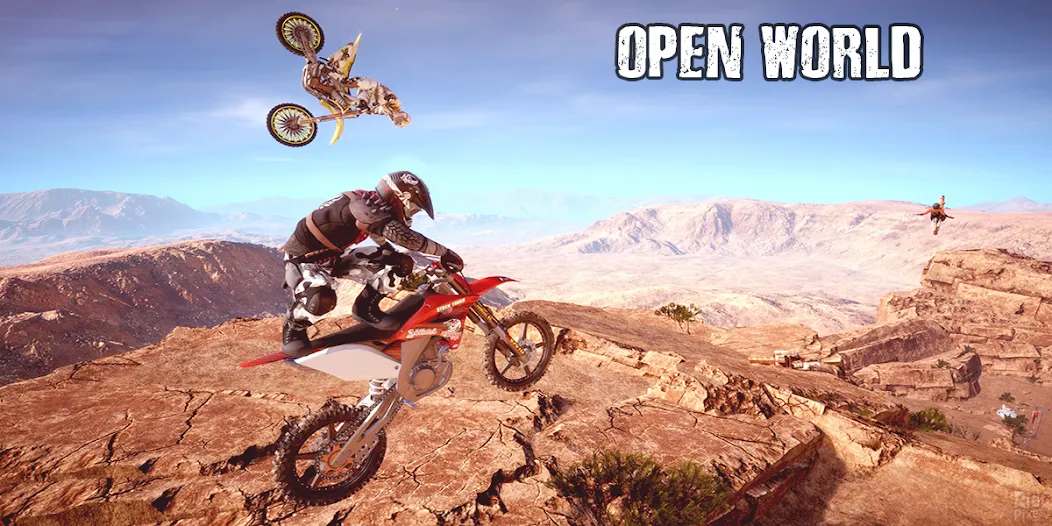 Dirt MX Bikes KTM Motocross 3D [MOD: безлимитные деньги и открыты все уровни] Screenshot 1