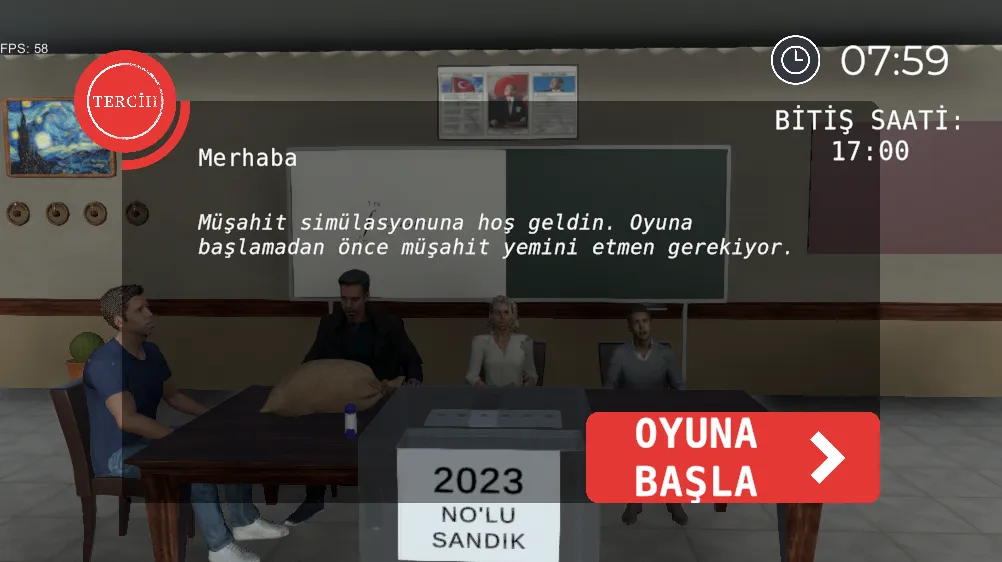 Seçim 2023 Müşahit oyunu [MOD: неограниченные голоса и все уровни] Screenshot 2