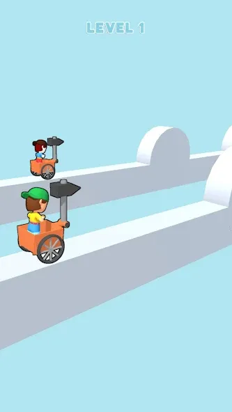 Hammer Race 3D [MOD: безлимитные деньги и улучшения] Screenshot 1