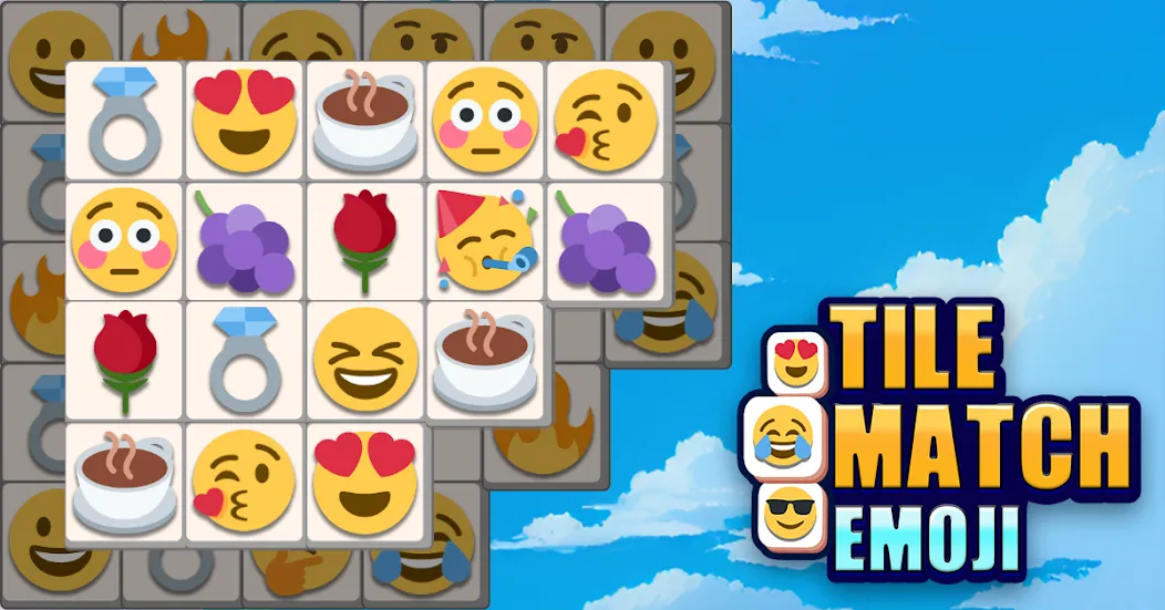 Tile Match Emoji -Triple Tile [MOD: безлимитные подсказки и жизни] Screenshot 1