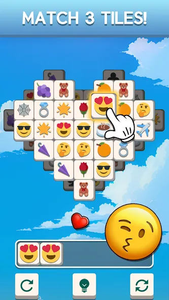 Tile Match Emoji -Triple Tile [MOD: безлимитные подсказки и жизни] Screenshot 2