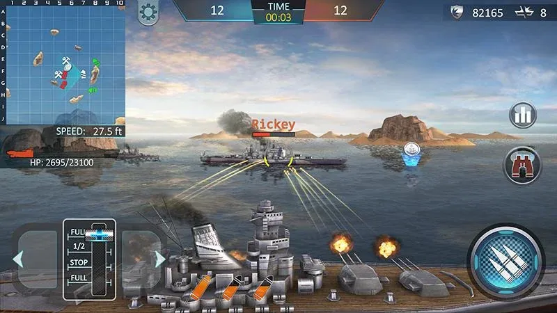 Warship Attack 3D [MOD: безлимитные деньги и патроны] Screenshot 1