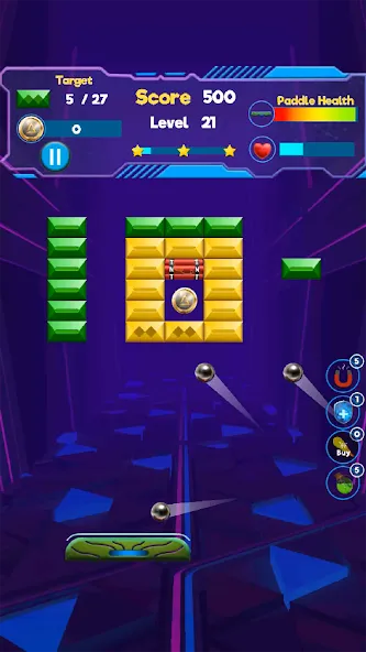 Brick Breaker- Bricks 3d Game [MOD: безлимитные жизни и усиленные бонусы] Screenshot 2
