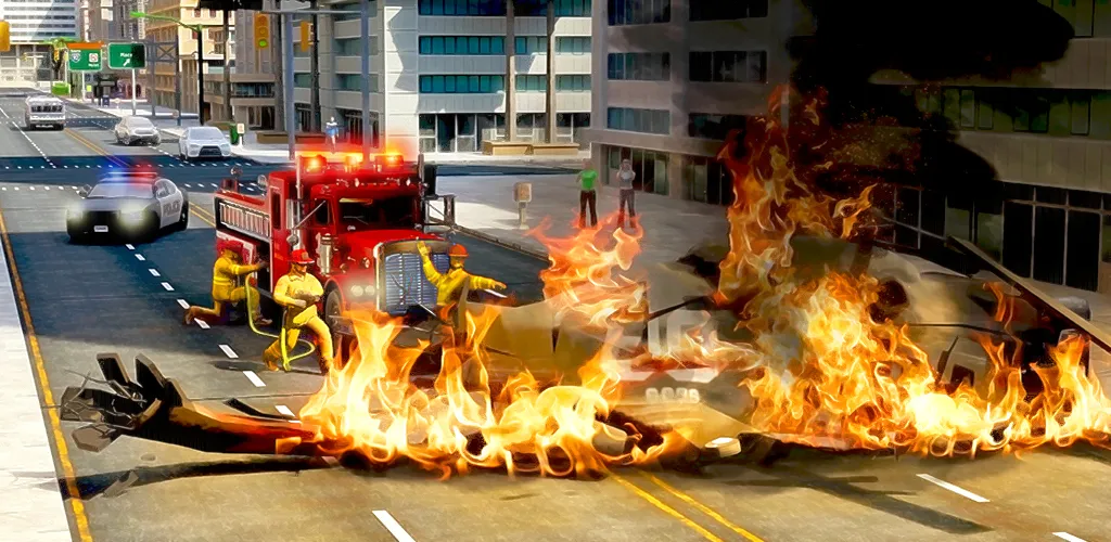 Real Firefighter 3D Simulator [MOD: безлимитные деньги и топливо] Screenshot 1