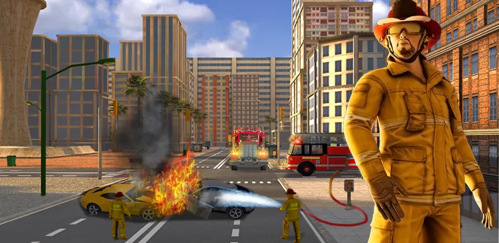 Real Firefighter 3D Simulator [MOD: безлимитные деньги и топливо] Screenshot 2