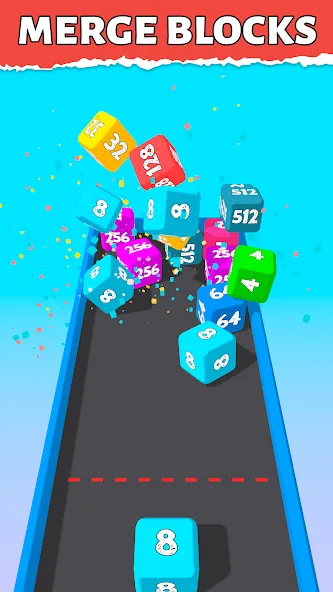 Bounce Merge 2048 Join Numbers [MOD: безлимитные монеты и подсказки] Screenshot 2