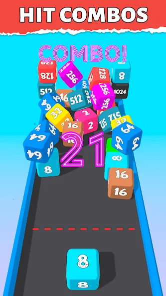 Bounce Merge 2048 Join Numbers [MOD: безлимитные монеты и подсказки] Screenshot 5
