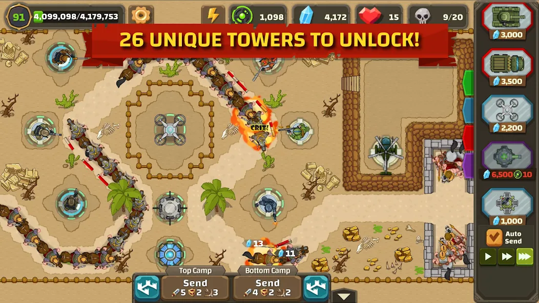 Ancient Allies Tower Defense [MOD: безлимитные ресурсы и все башни] Screenshot 1