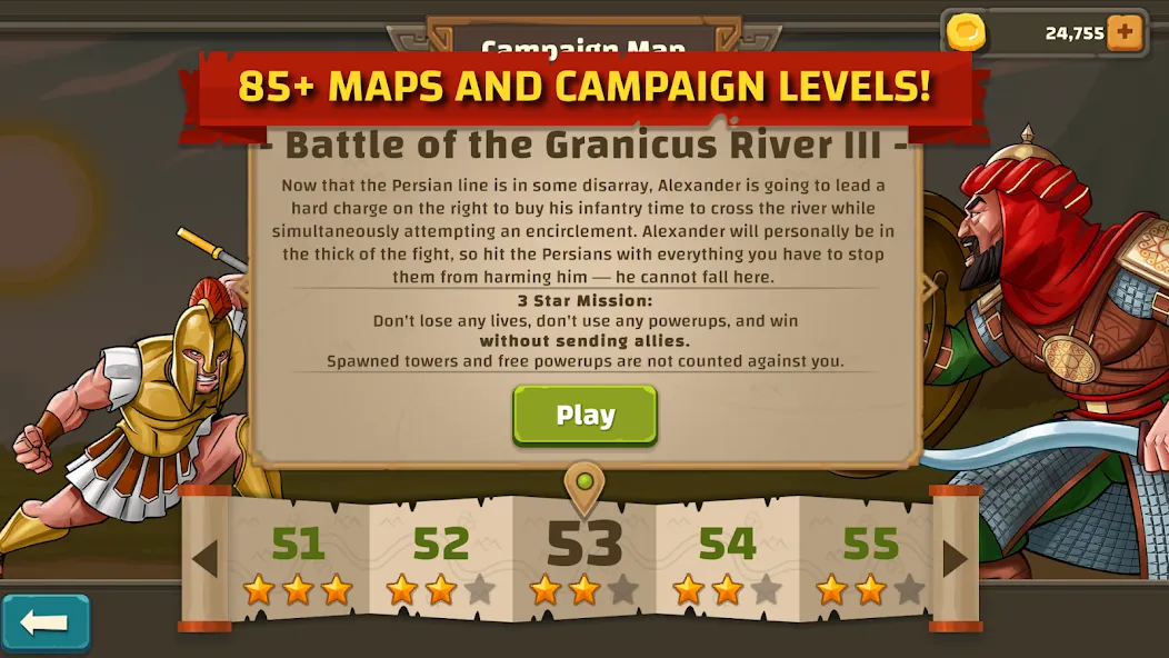 Ancient Allies Tower Defense [MOD: безлимитные ресурсы и все башни] Screenshot 5