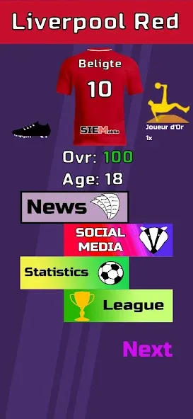 Football Career Sim [MOD: безлимитные деньги и энергия] Screenshot 2