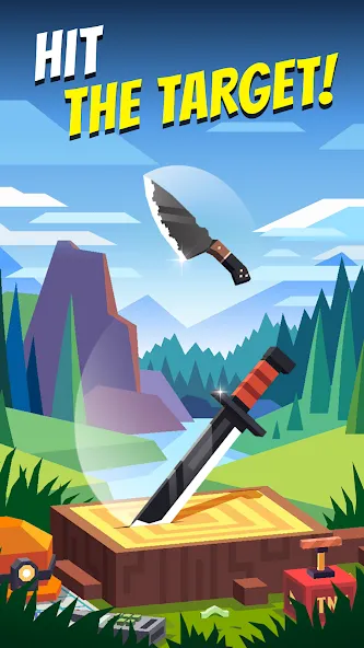 Flippy Knife: 3D flipping game [MOD: безлимитные монеты и ножи открыты] Screenshot 1