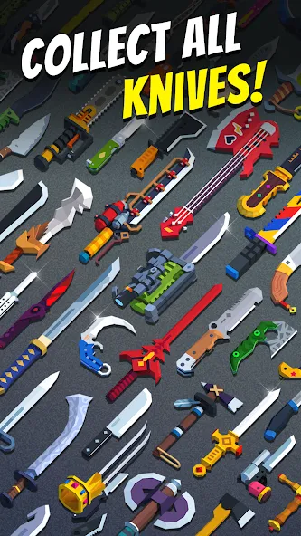 Flippy Knife: 3D flipping game [MOD: безлимитные монеты и ножи открыты] Screenshot 3