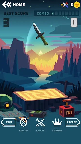Flippy Knife: 3D flipping game [MOD: безлимитные монеты и ножи открыты] Screenshot 5