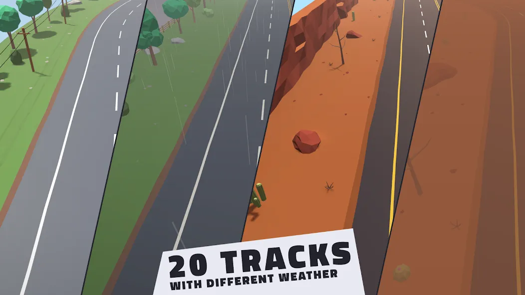 Polygon Drift: Traffic Racing [MOD: без рекламы и открыты машины] Screenshot 3