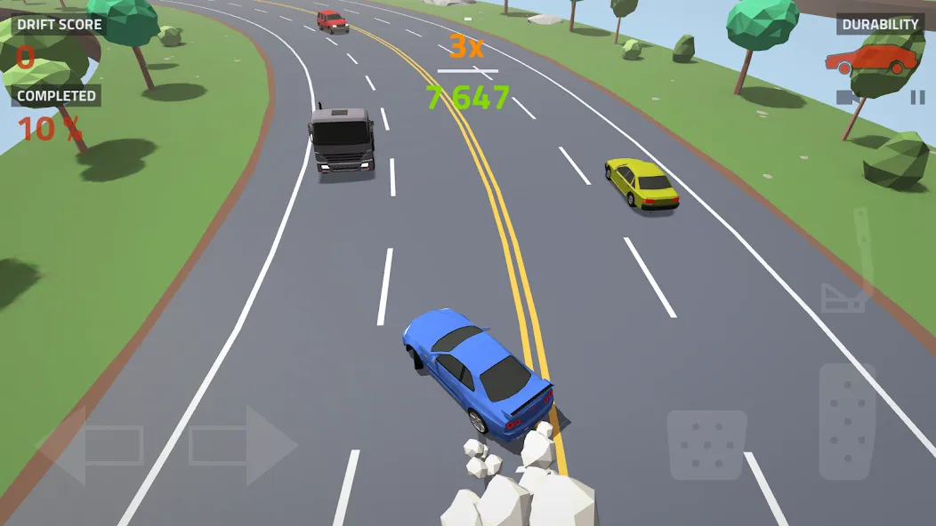Polygon Drift: Traffic Racing [MOD: без рекламы и открыты машины] Screenshot 5