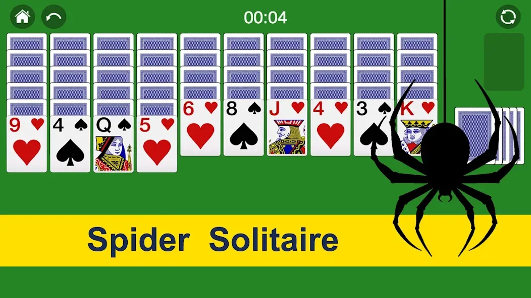 Spider Solitaire Card Game Fun [MOD: без рекламы и подсказки доступны] Screenshot 1