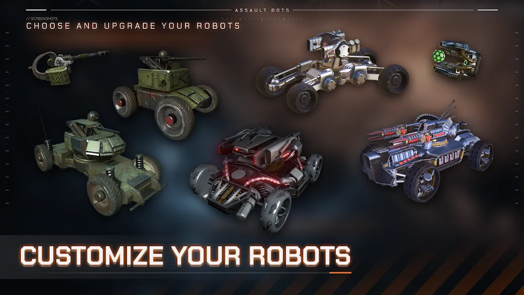 Assault Bots: Multiplayer [MOD: безлимитные деньги и усиленные роботы] Screenshot 2