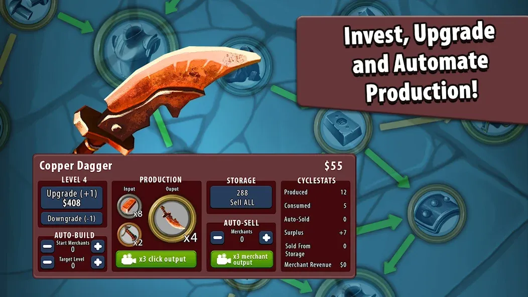 Crafting Idle Clicker [MOD: много ресурсов и быстрый крафт] Screenshot 3