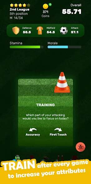 Football Career Soccer Legend [MOD: безлимитные деньги и опыт] Screenshot 2