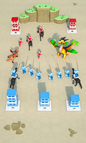 Merge And Conquer: Battle Game [MOD: безлимитные ресурсы и мощные юниты] Screenshot 1