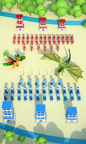 Merge And Conquer: Battle Game [MOD: безлимитные ресурсы и мощные юниты] Screenshot 2